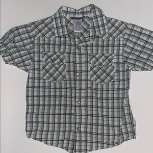 Blue and Gray Button Down Shirt 3T NWOT